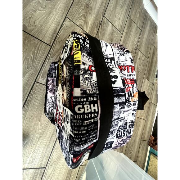 PUNK Rock Hardcore Black Backpack Bag GBH Music Black Flag - Picture 10 of 12